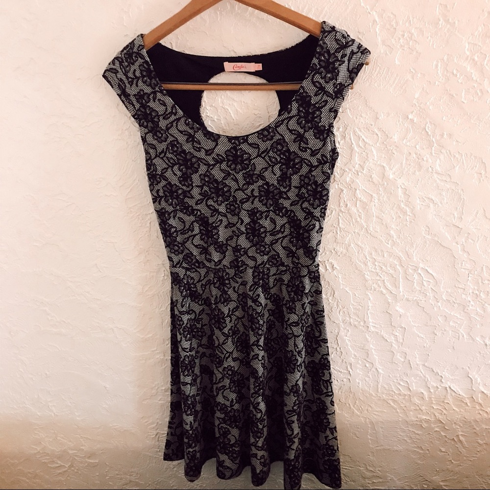 NWOT Candie’s black white lace dress